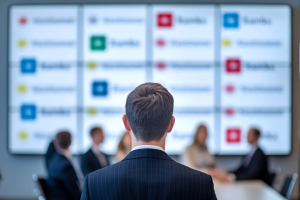 professionnel-dos-ecran-logos-banque