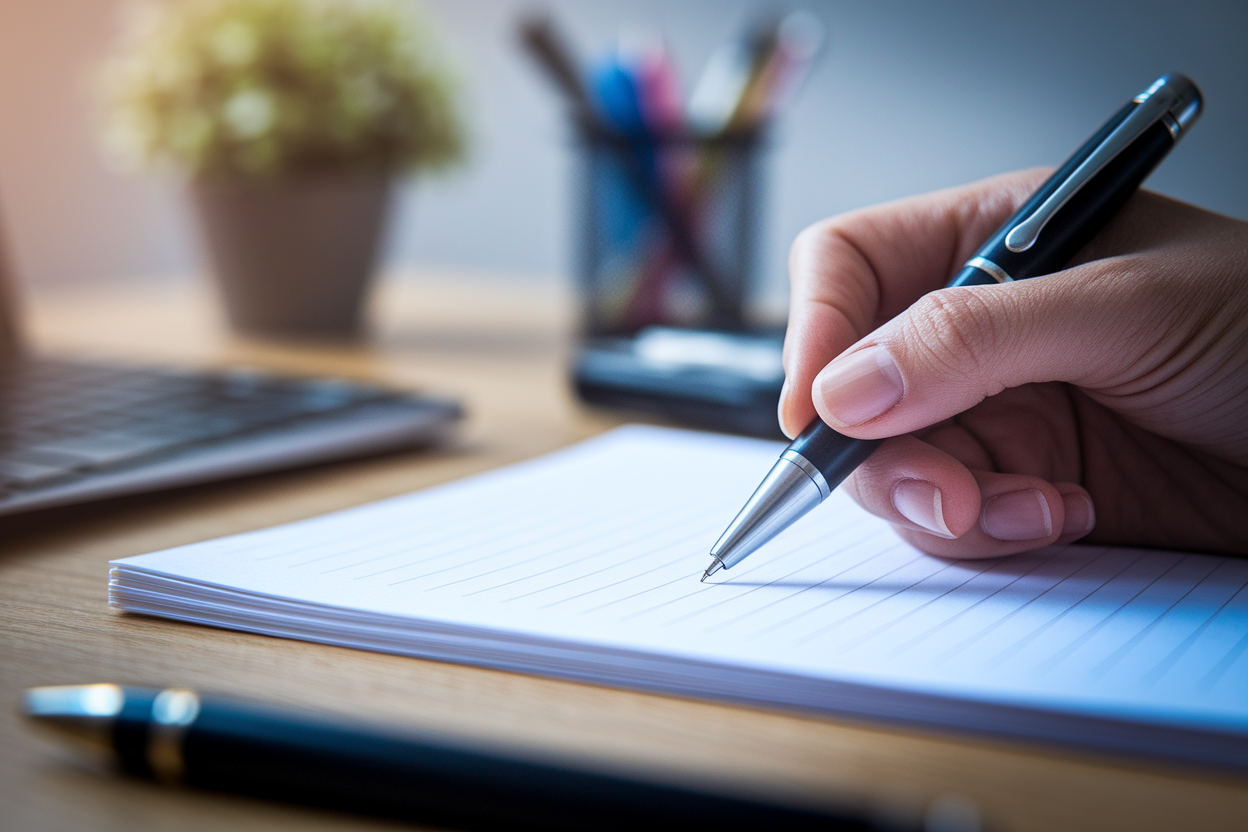 gros-plan-stylo-papier-bureau-bois
