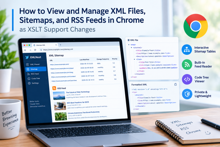 How to View and Manage XML Files, Sitemaps, and RSS Feeds in Chrome After the XSLT Removal